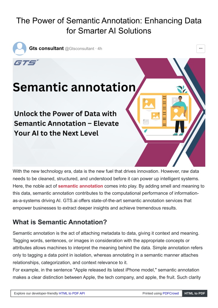 the power of semantic annotation enhancing data