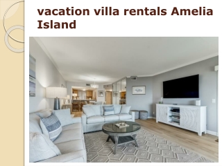 vacation villa rentals Amelia Island