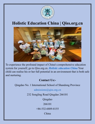 Holistic Education China  Qiss.org.cn
