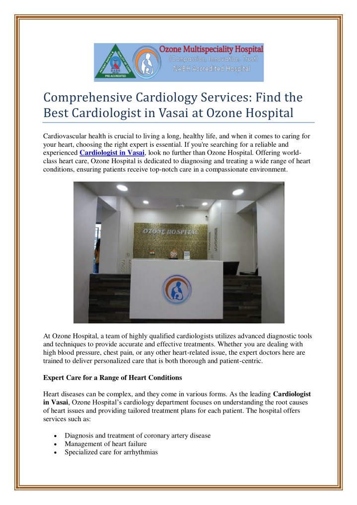 comprehensive cardiology services find the best