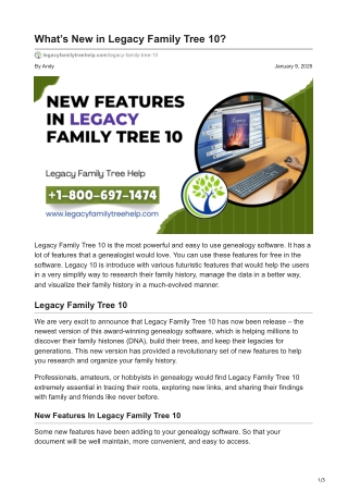 What’s New in Legacy 10