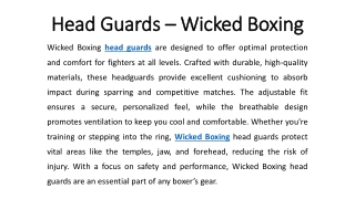 head guards wicked boxing