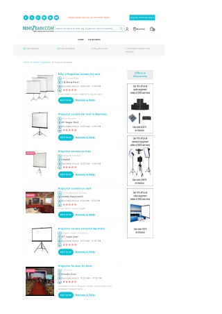 Projector Screen Rental In Mumbai Price Near You  Rentzeasy