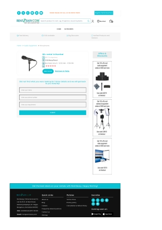 Wireless Mic Rental In Mumbai, Maharashtra  Free Delivery