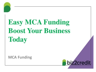Easy MCA Funding Boost Your Business Today