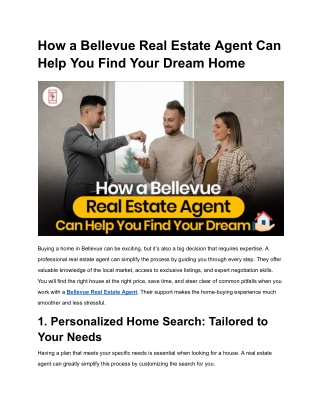 how a bellevue real estate agent can help