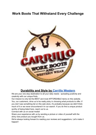 Carrillo Western
