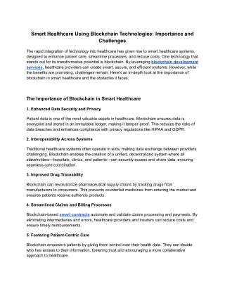smart healthcare using blockchain technologies