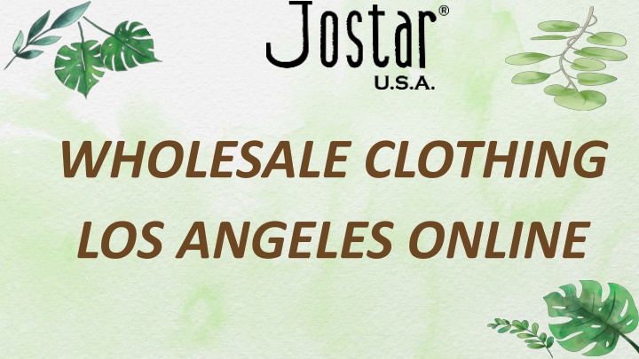 wholesale clothing los angeles online