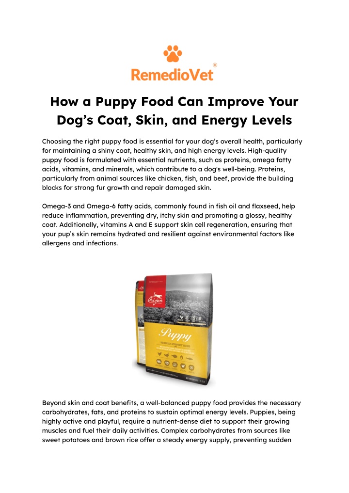 how a puppy food can improve your dog s coat skin