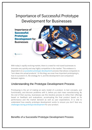 Importance of Successful Prototype Development for Businesses