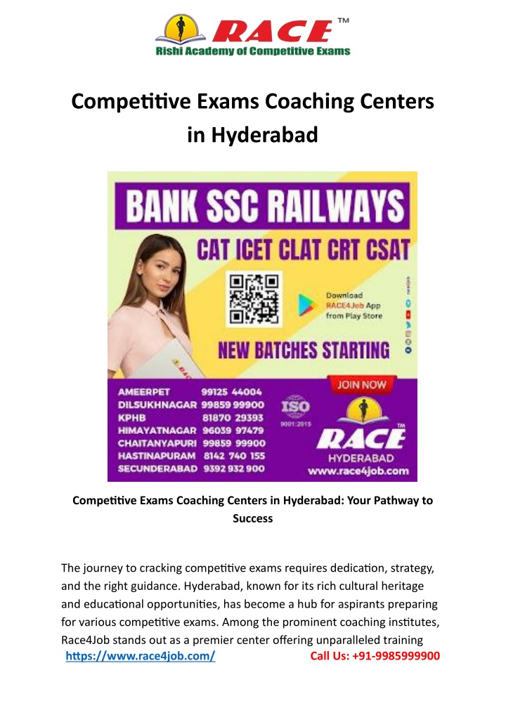 competitive exams coaching centers in hyderabad