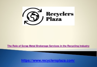 The Role of Scrap Metal Brokerage Services in the Recycling Industry