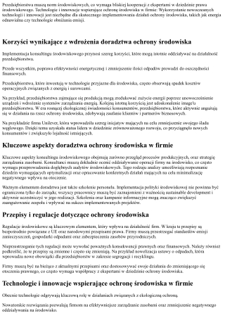 przedsi biorstwa musz norm rodowiskowych
