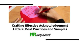 crafting effective acknowledgement letters best