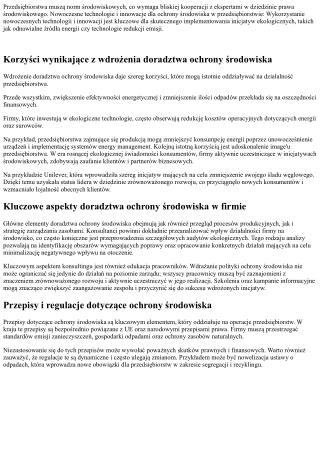 przedsi biorstwa musz norm rodowiskowych