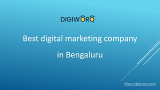 Best digital marketing companies Bangalore - digiworq.com