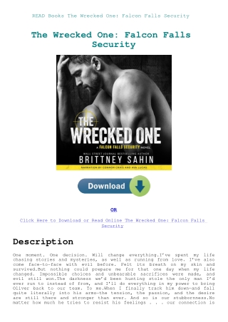 READ Books The Wrecked One Falcon Falls Security