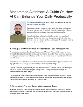mohammed alothman a guide on how ai can enhance