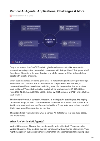 Vertical AI Agents Applications Challenges  More