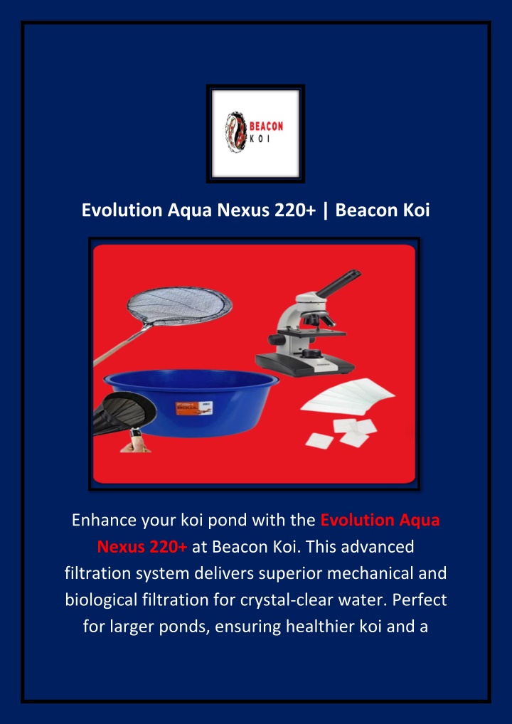 evolution aqua nexus 220 beacon koi