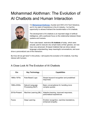 mohammad alothman the evolution of ai chatbots