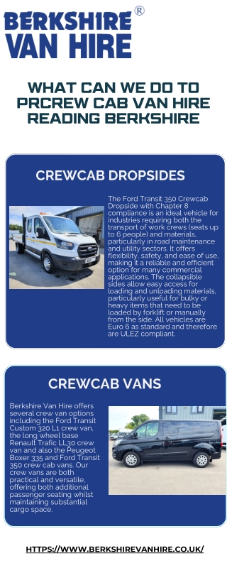 Crew cab van hire, rental Reading, Berkshire | Double cab hire Reading