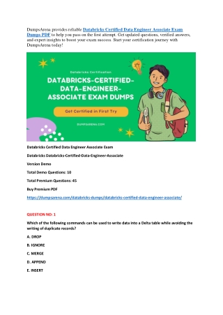 dumpsarena provides reliable databricks certified