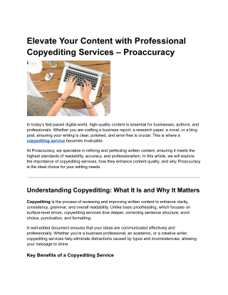 copyediting service