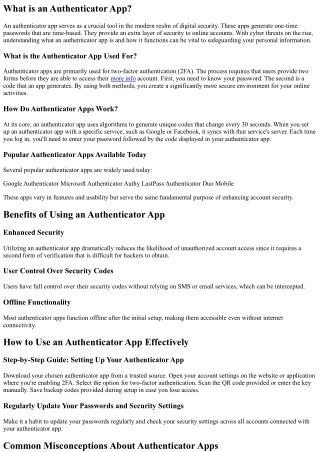 **An introduction to authenticator apps: What they are and why you should be con