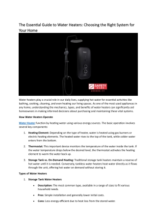 Water Heater