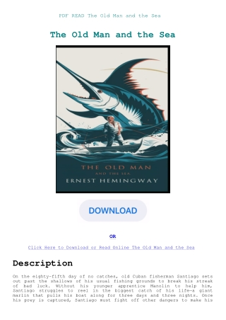 PDF READ The Old Man and the Sea