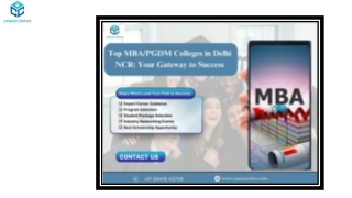 Top MBA/PGDM Colleges in Delhi NCR: Your Gateway to Success