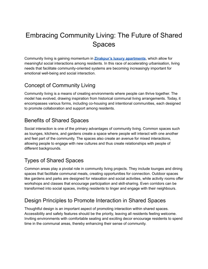 embracing community living the future of shared