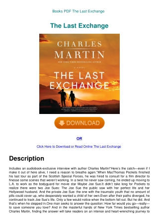 Books PDF The Last Exchange