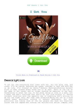 PDF Books I Got You