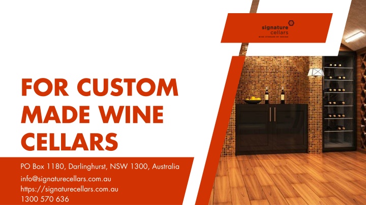 for custom made wine cellars