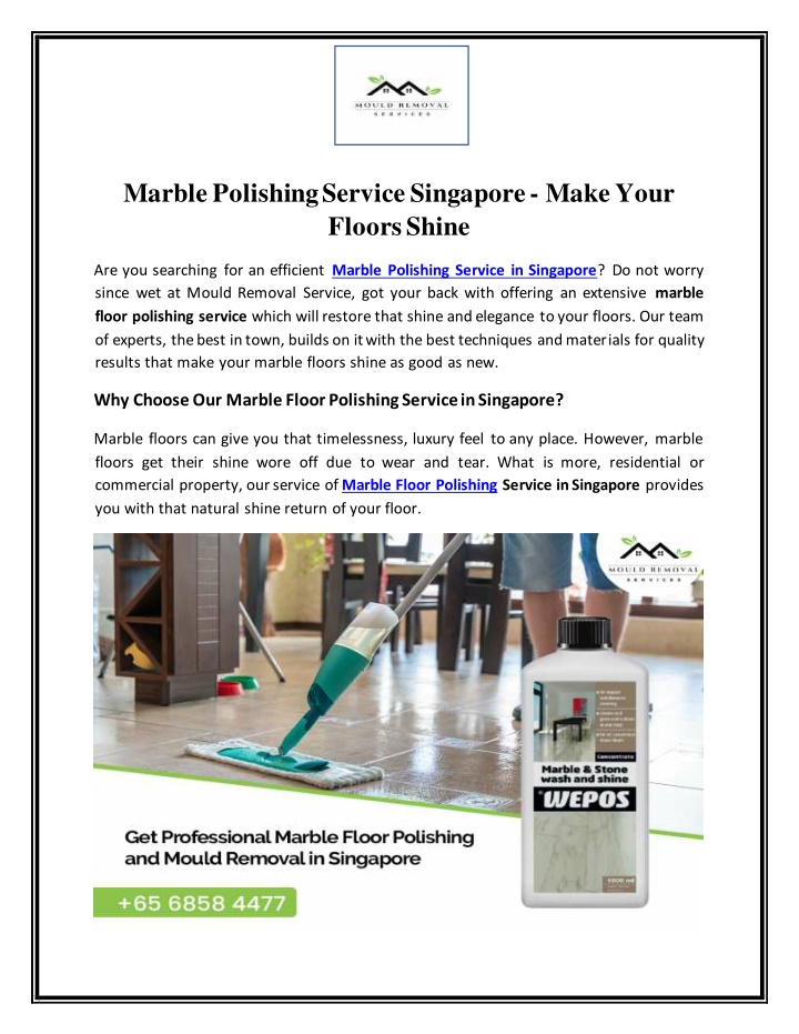 marble polishing service singapore make your