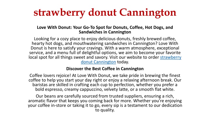 strawberry donut cannington