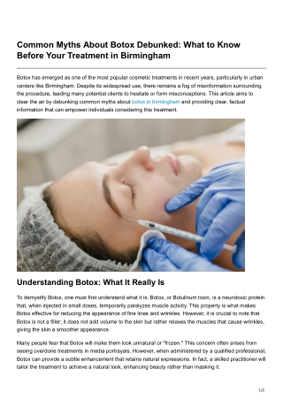 common myths about botox debunked what to know