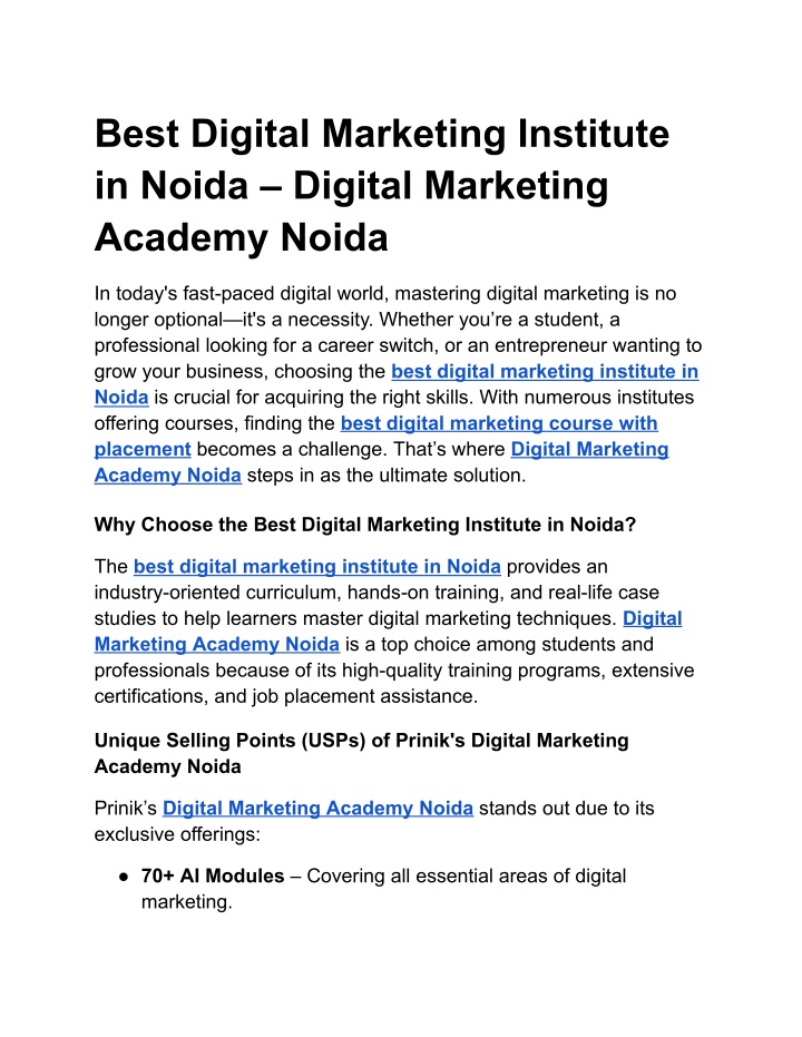 best digital marketing institute in noida digital