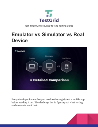 test infrastructure end to end testing cloud