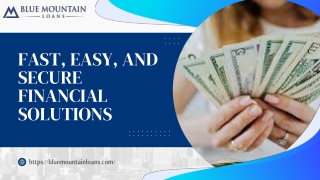 fast easy and secure financial solutions