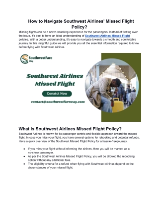 how to navigate southwest airlines missed flight
