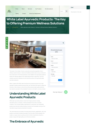 white label ayurvedic products