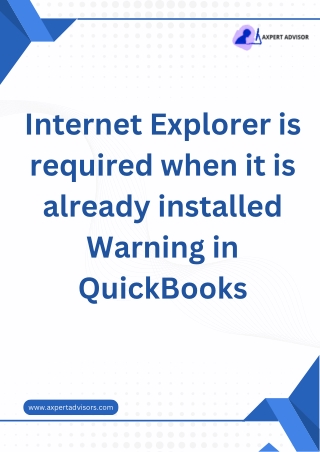 internet explorer is required when it is already