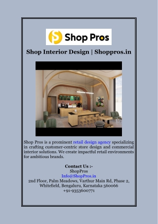 shop interior design shoppros in