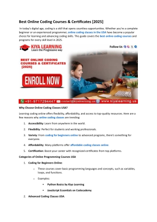 best online coding courses certificates 2025