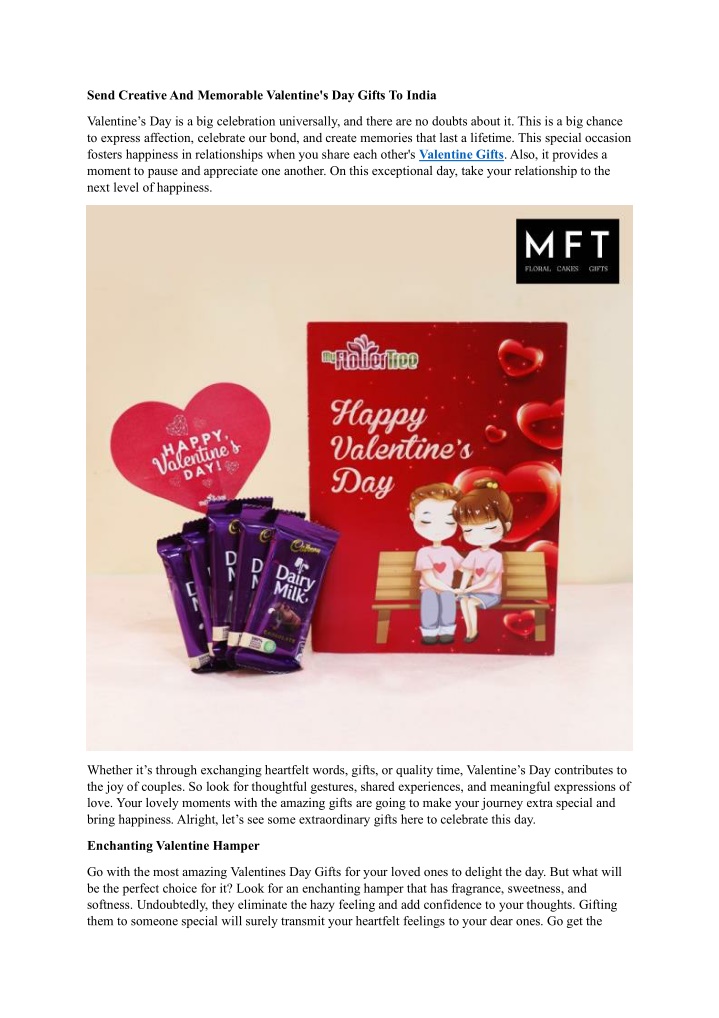 send creative and memorable valentine s day gifts