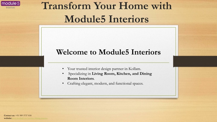 transform your home with module5 interiors